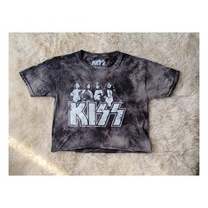 KISS Rock n Roll Tie Dye Crop Top